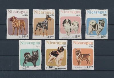 NICARAGUA-CAINI-SERIE DE 7 TIMBRE foto