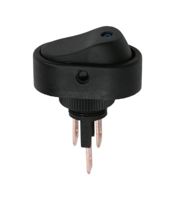 Interupator basculant 1 circuit 12V 20A OFF-ON LED albastru 2 pini foto