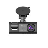 Camera Auto DVR PRO, FULL HD, 1080P,Koopsio, 3 lentile, Vedere nocturna, Inregistrare in bucla, Unghi filmare 170&deg;, senzor de miscare, conectare USB-C