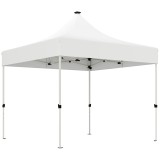 Outsunny Pavilion Pliabil cu Lumină LED, Geantă de Transport și &Icirc;nălțime Reglabilă, 300x300x340 cm, Alb | Aosom Romania
