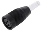 Conector circular BINDER 690 3 pini 250V 10A mufă mamă IP40 lipire