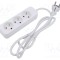 Prelungitor alimentare LANBERG 3x1mm2 3 prize 1,5m alb 10A