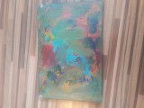 Tablou arta abstracta lucrat manual, Nonfigurativ, Tempera, Abstract