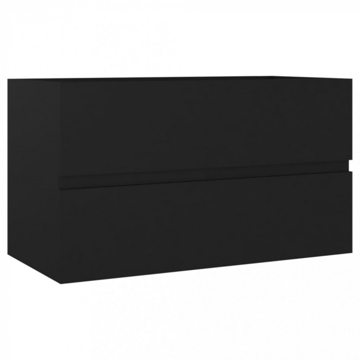 Dulap de chiuvetă, negru, 80 x 38,5 x 45 cm, PAL