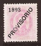 Portugal 1893 Luis, Provisorio, 1893, no gum, thin AM.004