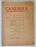 GANDIREA , REVISTA , ANUL XVIII , NR. 9 - OMUL MUSOLINIAN , NOIEMBRIE 1939