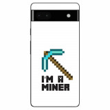 Husa compatibila cu Google Pixel 6A Silicon Gel Tpu Model Minecraft Miner