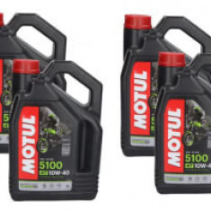 Ulei motor 4T Motul 5100 10W40 4l, API SM JASO MA-2 Semi-synthetic box = 16L (4Lx4 pcs.); enriched with esters