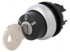 Comutator Rotativ cu Cheie 22mm Negru