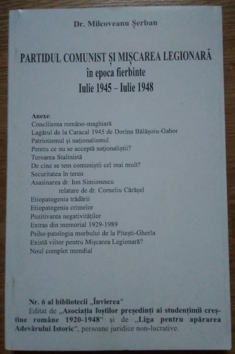 Șerban Milcoveanu / PARTIDUL COMUNIST ȘI MIȘCAREA LEGIONARĂ