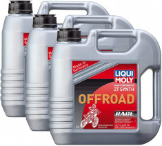 Set 3 Buc Ulei Motor Liqui Moly Motorbike 2T Synth Offroad Race 4L 3064 foto