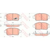 Placute frana Toyota Corolla Verso, 07.2001-07.2004, Iq, 11.2008-, Prius Limuzina, 05.2000-01.2004, Yaris, 01.199, TRW
