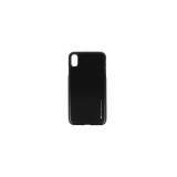 Husa Compatibila cu Apple iPhone XR - Goospery TPU i-Jelly Metal Case Black, Negru, Silicon, Carcasa, Mercury