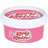 Unt de Corp Bomb Cosmetics Strawberry &amp; Cream, 200g, Vegan, Hidratant cu Unt Shea, Uleiuri Esentiale, Aroma Capsuni
