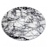 Covor modern COZY 8871 Cerc, Marble, Marmură - structural două niveluri de l&acirc;nă gri, cerc 100 cm