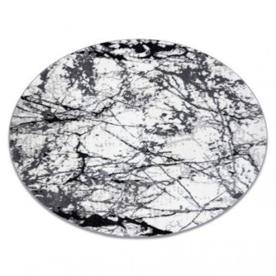 Covor modern COZY 8871 Cerc, Marble, Marmură - structural două niveluri de l&amp;acirc;nă gri, cerc 160 cm foto