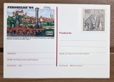 Germania 1985 &ndash; FERPHILEX &rsquo;85 N&uuml;rnberg, carte poștală oficială cu locomotiva Adler (necirculată)