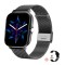 Smartwatch sport ZYTEQ&reg;️, touch, apel Bluetooth, notificari, ritm, tensiune, SpO2, somn, activitati, incarcare wireless, Android/iOS, negru