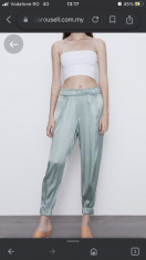 Pantaloni satin Zara foto