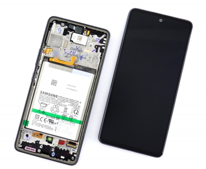 Display Samsung Galaxy A53 5G A536 cu Rama si Baterie Display Service Pack Black Negru