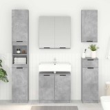 vidaXL Dulap de Baie Gri din beton 64,5 x 33,5 x 59 cm Lemn compozit 880740