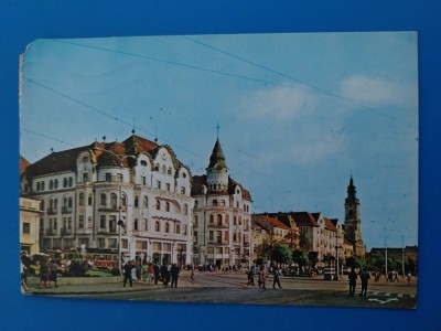 CPIB 23252 CARTE POSTALA - ORADEA, PIATA VICTORIEI, CIRCULATA, 1976, STAMPILA, TIMBRU foto