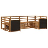 vidaXL Set canapea sectională 5 pcs natural Lemn Solid de Acacia 3384760