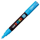 Marker UNI PC-1M Posca 0.7 mm,varf rotund,albastru deschis