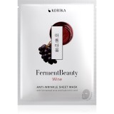 KORIKA FermentBeauty Anti-wrinkle Face Sheet Mask with Fermented Wine and Hyaluronic Acid mască facială de p&acirc;nză cu efect anti-rid, cu vin fermentat ș