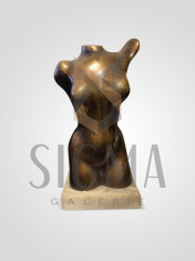 SCULPTURA BRONZ SLEFUIT &amp;quot;NUD FEMININ&amp;quot;, LUCRARE SEMNATA IN MONOGRAMA P.V. (PAUL VASILESCU) - PAUL VASILESCU foto