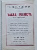 Afiș Teatrul Național &ndash; Vassa Jeleznova de Maxim Gorki &ndash; regia Ion Cojar &ndash; anii 1980