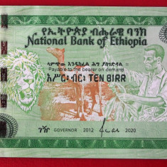 Etiopia 10 Birr 2020 UNC necirculata **