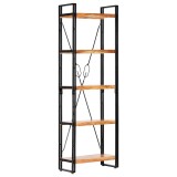 Cumpara ieftin Biblioteca cu 5 rafturi, 60 x 30 x 180 cm, lemn masiv de acacia