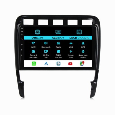 Navigatie Dedicata Porsche Cayenne (2002-2010), 9Inch, 6Gb Ram, 128Gb Stocare, Carplay foto