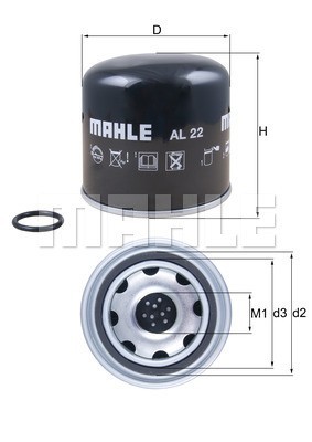 MAHLE AL 22 Element filtrant uscator aer compresor foto