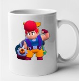 Cana alba personalizata Brawl Star - Pam, INOVATIX&reg;. 330 ml