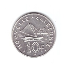 Moneda Noua Caledonie 10 francs/franci 1983, stare buna, curata