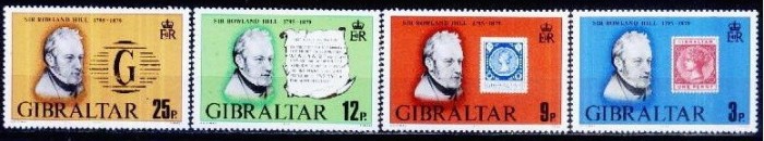 C708 - Gibraltar 1979 - Rowland Hill 4v.neuzat,perfecta stare