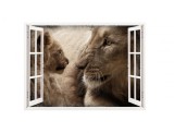 Sticker decorativ, Fereastra 3D, Lei, 85 cm, 241STK, natura si peisaje