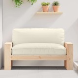 VidaXL Pernă pentru șezut din paleți Crem 120 x 80 x 12 cm
