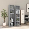 Dulap CD-uri Gossi, 2 buc, Gri Sonoma, 21x16x93.5cm, Lemn prelucrat, Rafturi moderne CD/DVD/Blu-ray