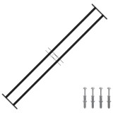 vidaXL Grilă Fereastră Negru 176 x 30 cm Oțel vopsit electrostatic 42020560