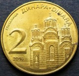 Cumpara ieftin Moneda 2 DINARI / DINARA - SERBIA, anul 2016 *cod 2855 A = A.UNC