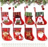 Set de 8 ciorapi pentru Craciun Fantsccy, multicolor, textil, 12 x 16 cm