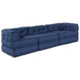 VidaXL Pernă 3 pcs albastru 70 x 70 x 54 cm Poliester