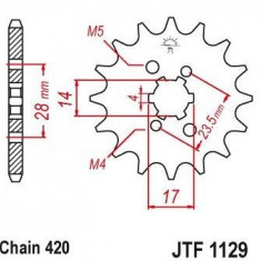 Pinion fata 12 dinti pas lant 420 – Aprilia RS Replica - RX - SX (06-18) - Derbi GPR - Senda SM DRD - Senda R X-Race (05-14) 2T 50cc