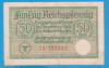 (1) BANCNOTA GERMANIA - 50 PFENNIG ND, WW2 - NAZISTA, MAI RARA