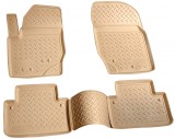Set de 4 covorase bej cauciuc 3D stil tavita premium pentru Volvo XC90 I 2002-2014