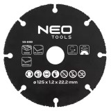 Disc pentru debitare lemn, plastic si gips-carton 125x22.2 mm Graphite