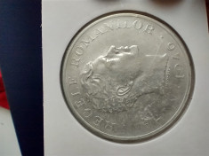 100 000 lei 1946 argint AUNC cu patina/oxidare (se poate curata) foto